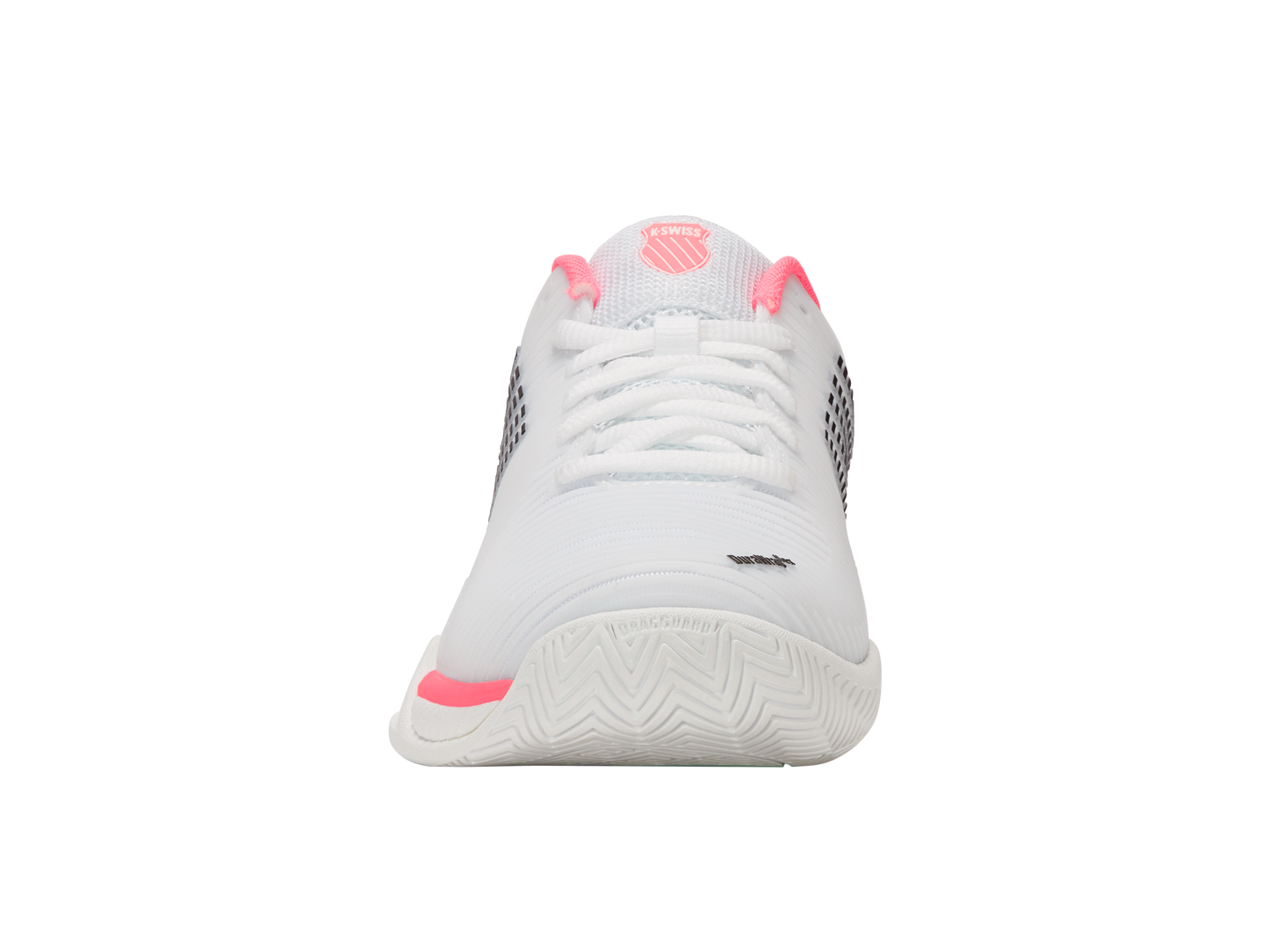 K-Swiss Women's Shoes Hypercourt Express 2-Wide | White/Neon Pastel Pink/Black