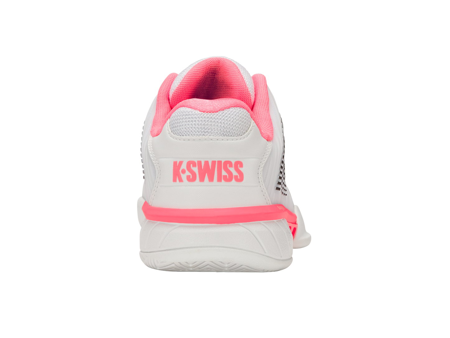 K-Swiss Women's Shoes Hypercourt Express 2-Wide | White/Neon Pastel Pink/Black