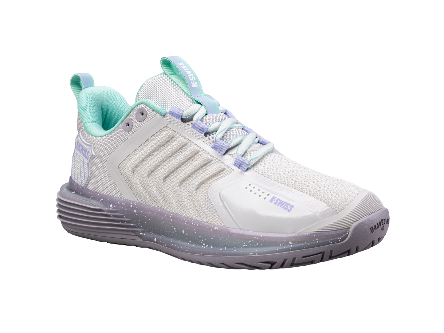 K-Swiss Women's Shoes Ultrashot 3 | Nimbus Cloud/Lilac Gray/Neon Purple
