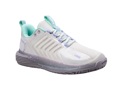 K-Swiss Women's Shoes Ultrashot 3 | Nimbus Cloud/Lilac Gray/Neon Purple