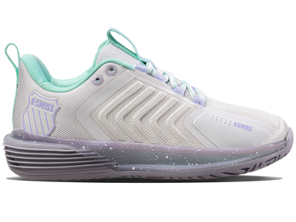 K-Swiss Women's Shoes Ultrashot 3 | Nimbus Cloud/Lilac Gray/Neon Purple