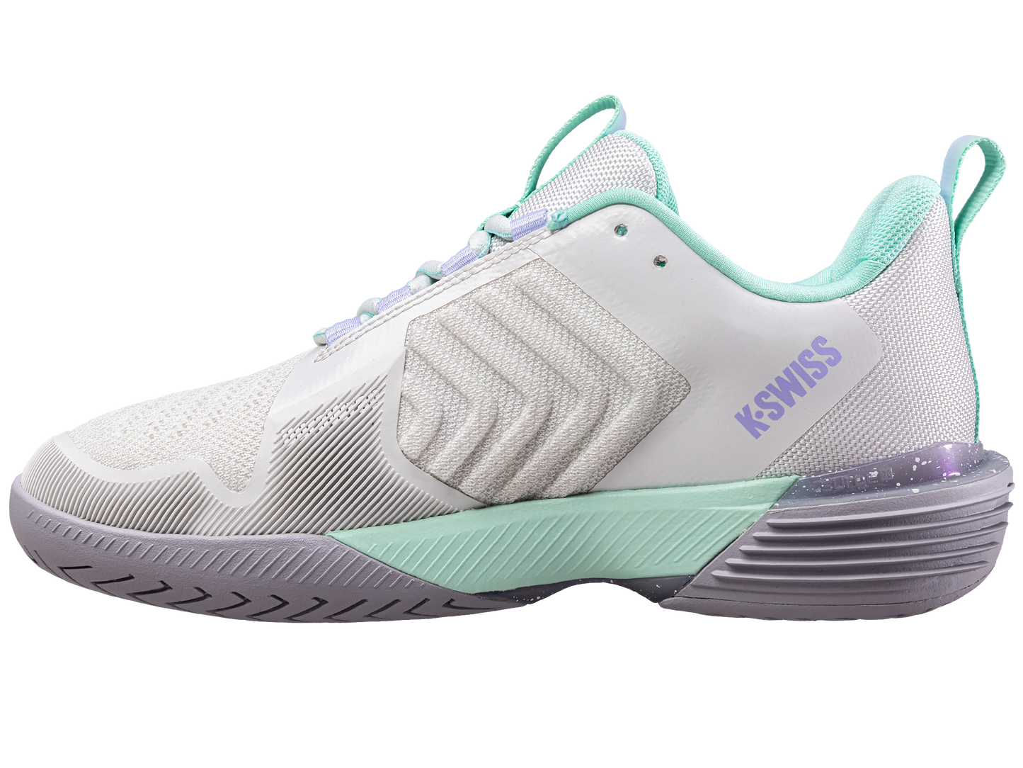 K-Swiss Women's Shoes Ultrashot 3 | Nimbus Cloud/Lilac Gray/Neon Purple