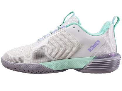 K-Swiss Women's Shoes Ultrashot 3 | Nimbus Cloud/Lilac Gray/Neon Purple