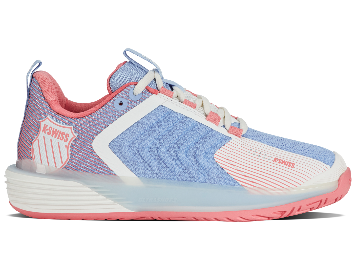 K-Swiss Women's Shoes Ultrashot 3 | Bright White/Open Air/Strawberry Ice