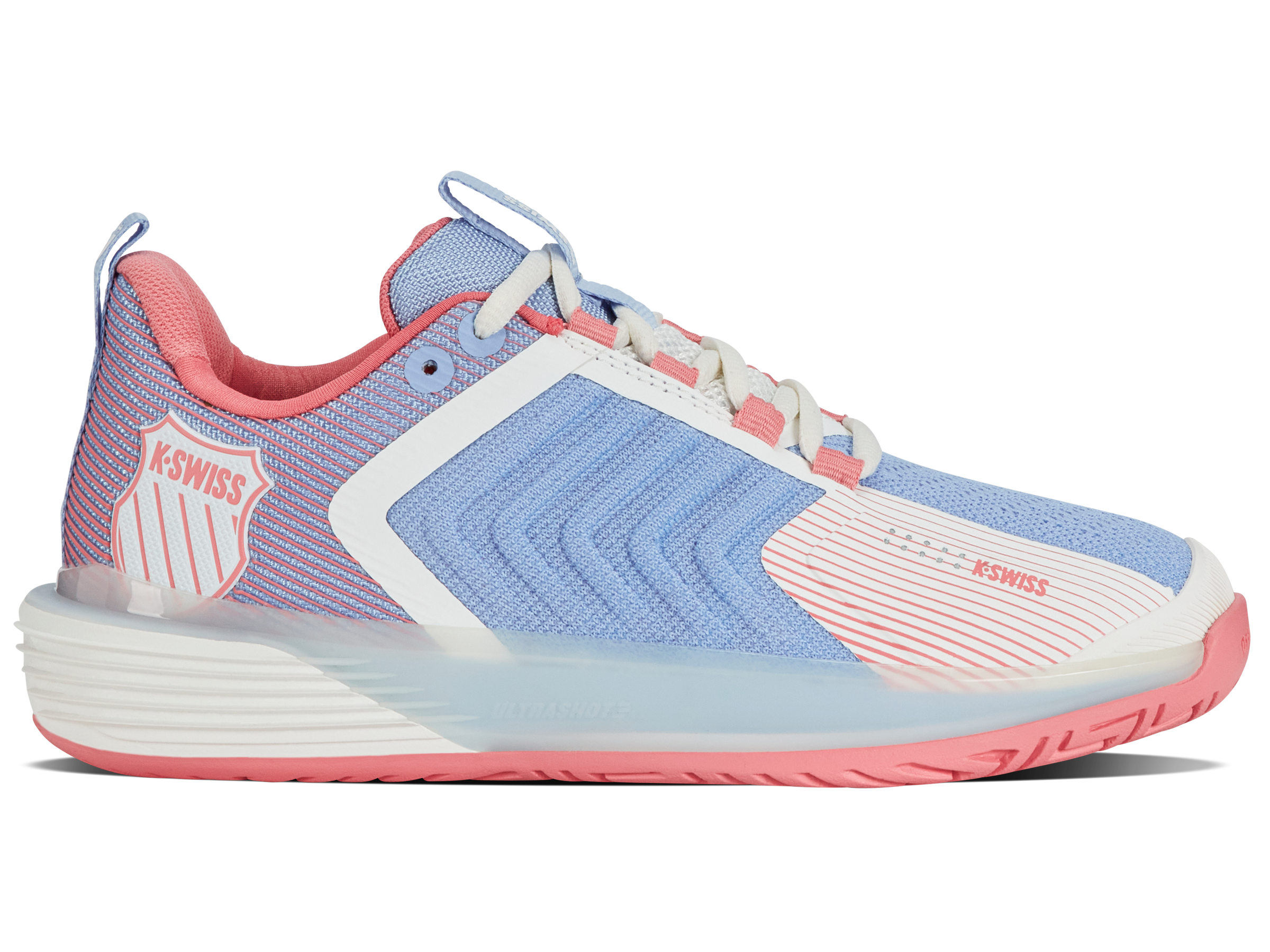 K-Swiss Women's Shoes Ultrashot 3 | Bright White/Open Air/Strawberry Ice