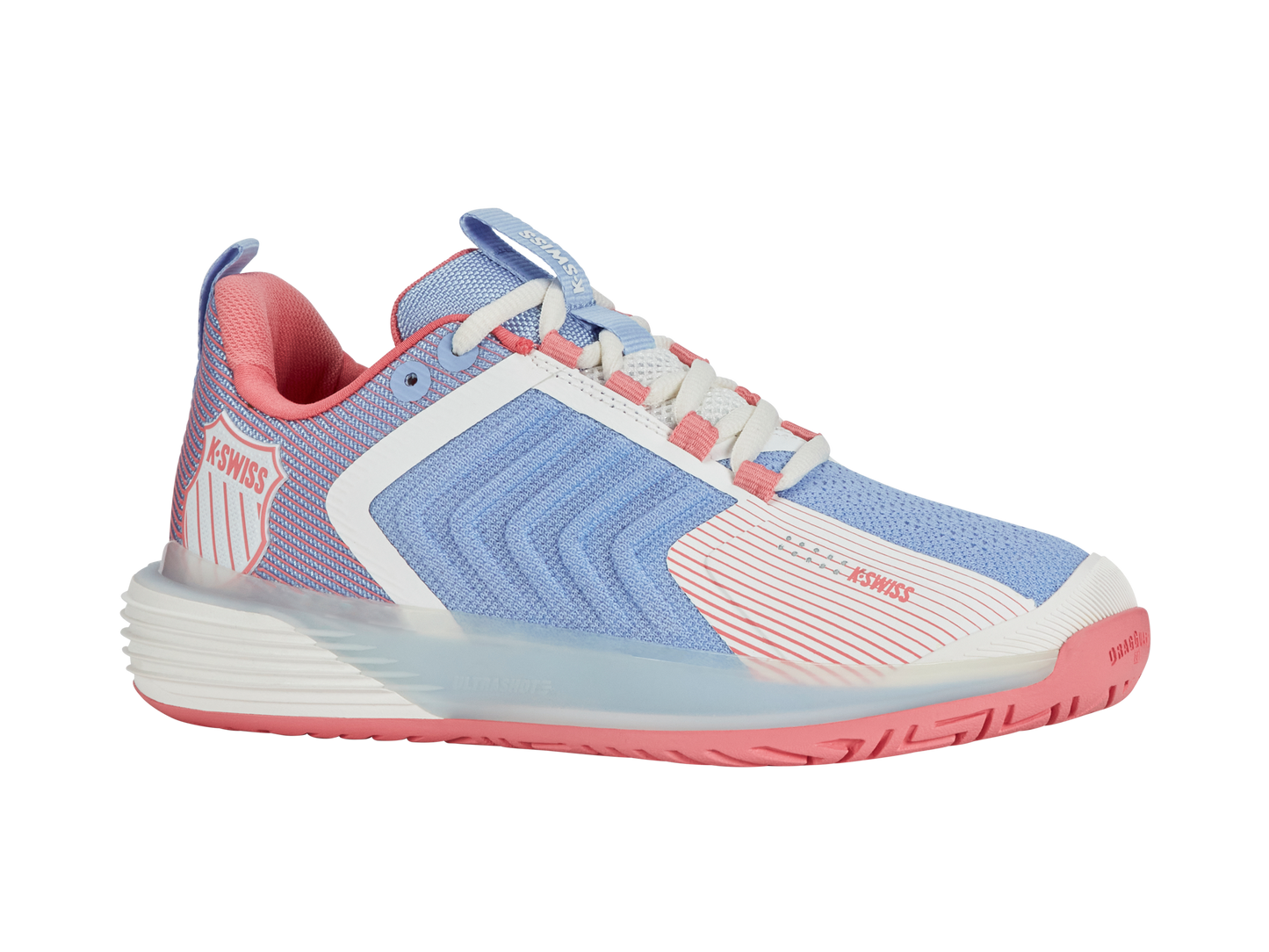 K-Swiss Women's Shoes Ultrashot 3 | Bright White/Open Air/Strawberry Ice
