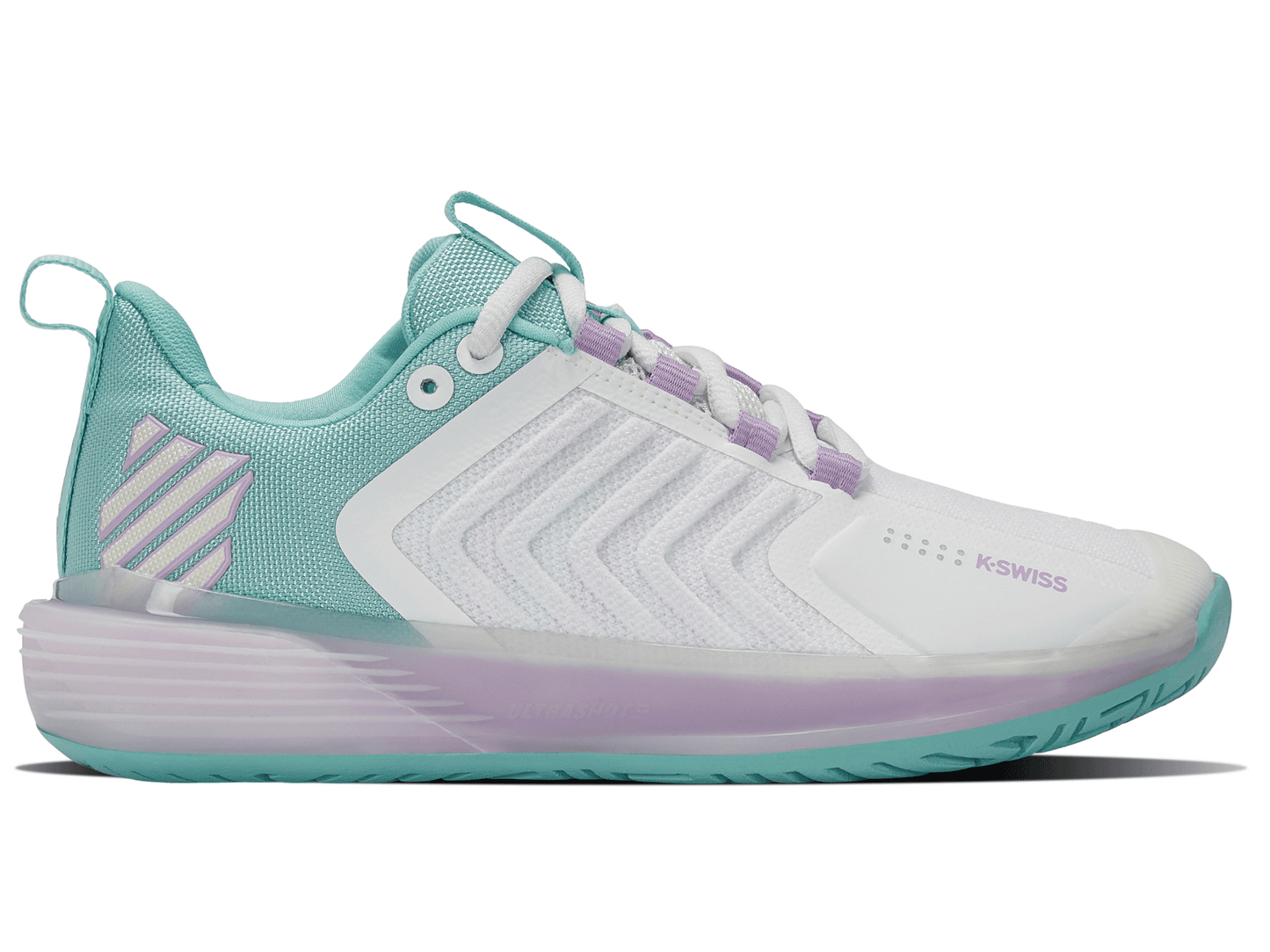 K-Swiss Women's Shoes Ultrashot 3 | Brilliant White/Angel Blue/Sheer Lilac