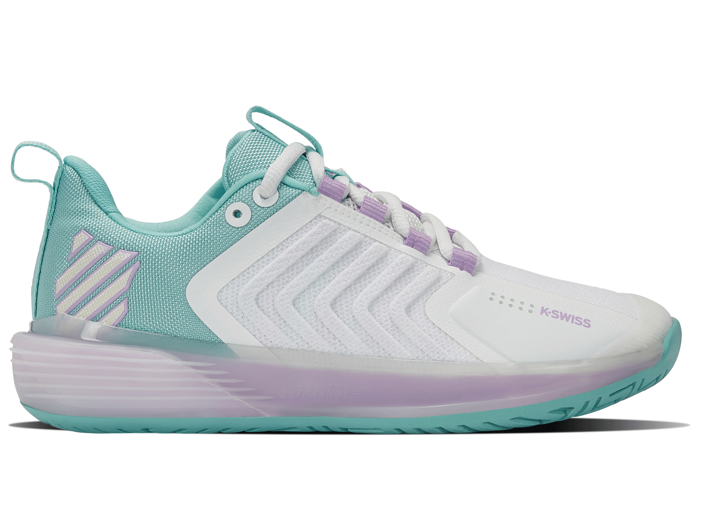 K-Swiss Women's Shoes Ultrashot 3 | Brilliant White/Angel Blue/Sheer Lilac