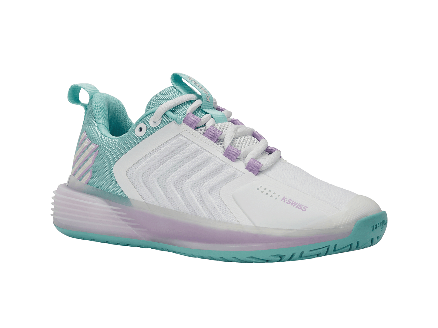 K-Swiss Women's Shoes Ultrashot 3 | Brilliant White/Angel Blue/Sheer Lilac
