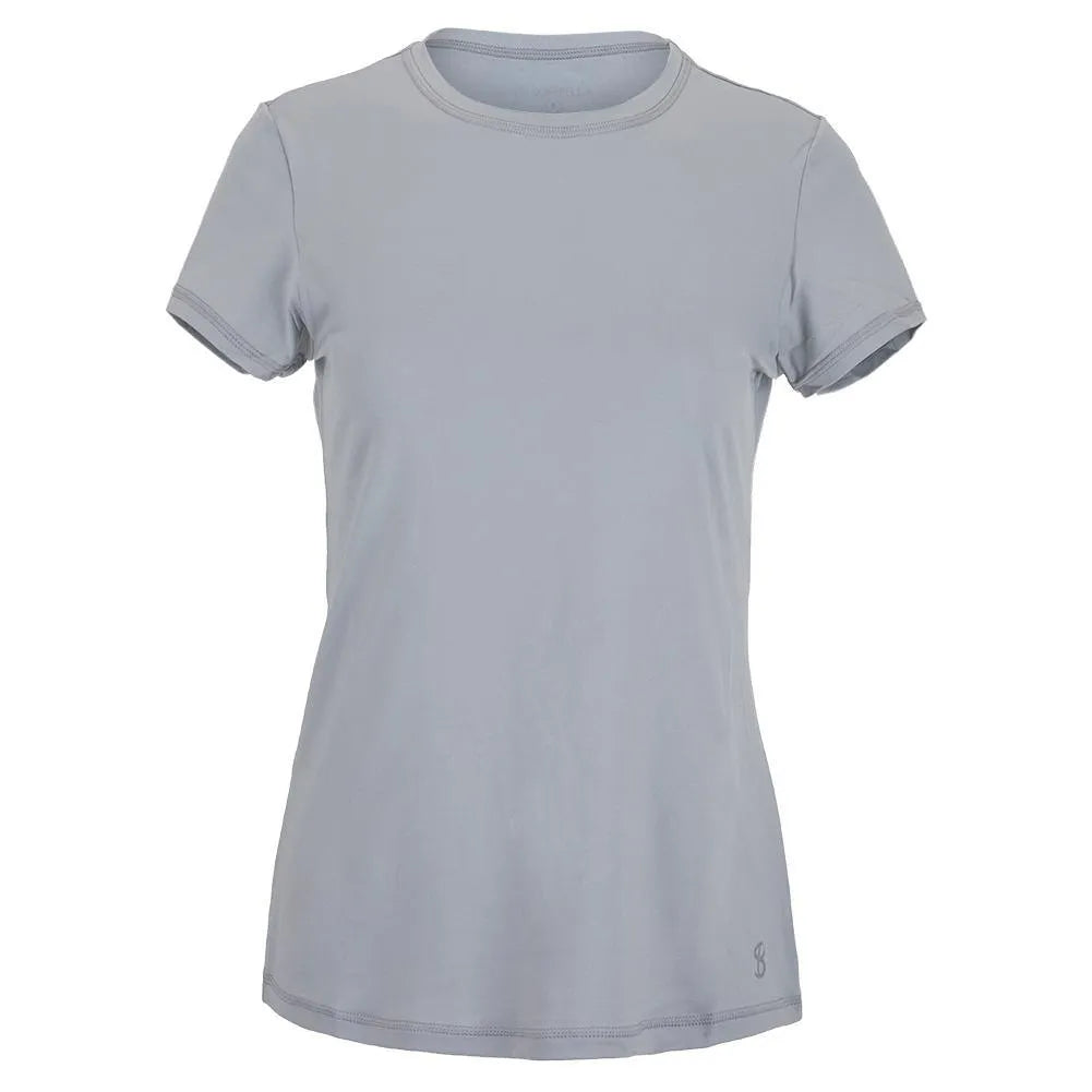 Women's UV Short Sleeve Tennis Top Stone-Apparel-Sofibella-97220-DEFAULT-L-Tennis Express