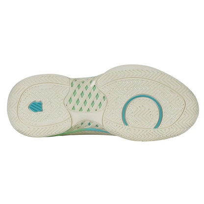 Women's Express Light Wide Pickleball Shoes Egret and Patina Green
