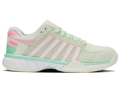 K-Swiss Women's Shoes Express Light Pickleball-Wide | Ice/Honeydew/Neon Pastel Pink