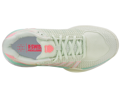 K-Swiss Women's Shoes Express Light Pickleball-Wide | Ice/Honeydew/Neon Pastel Pink