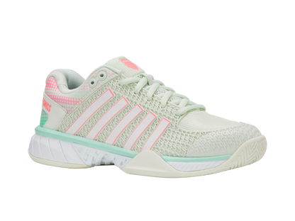 K-Swiss Women's Shoes Express Light Pickleball-Wide | Ice/Honeydew/Neon Pastel Pink