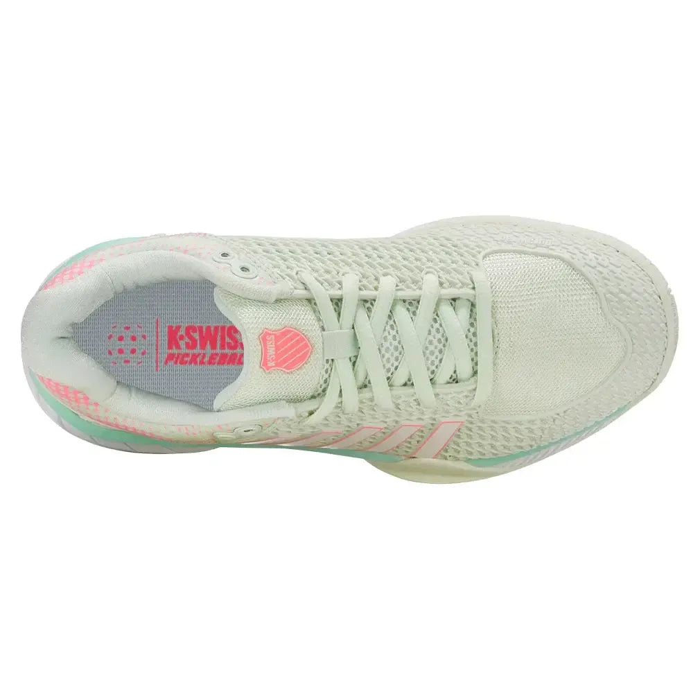 Women's Express Light D Width Pickleball Shoes Ice and Honeydew
