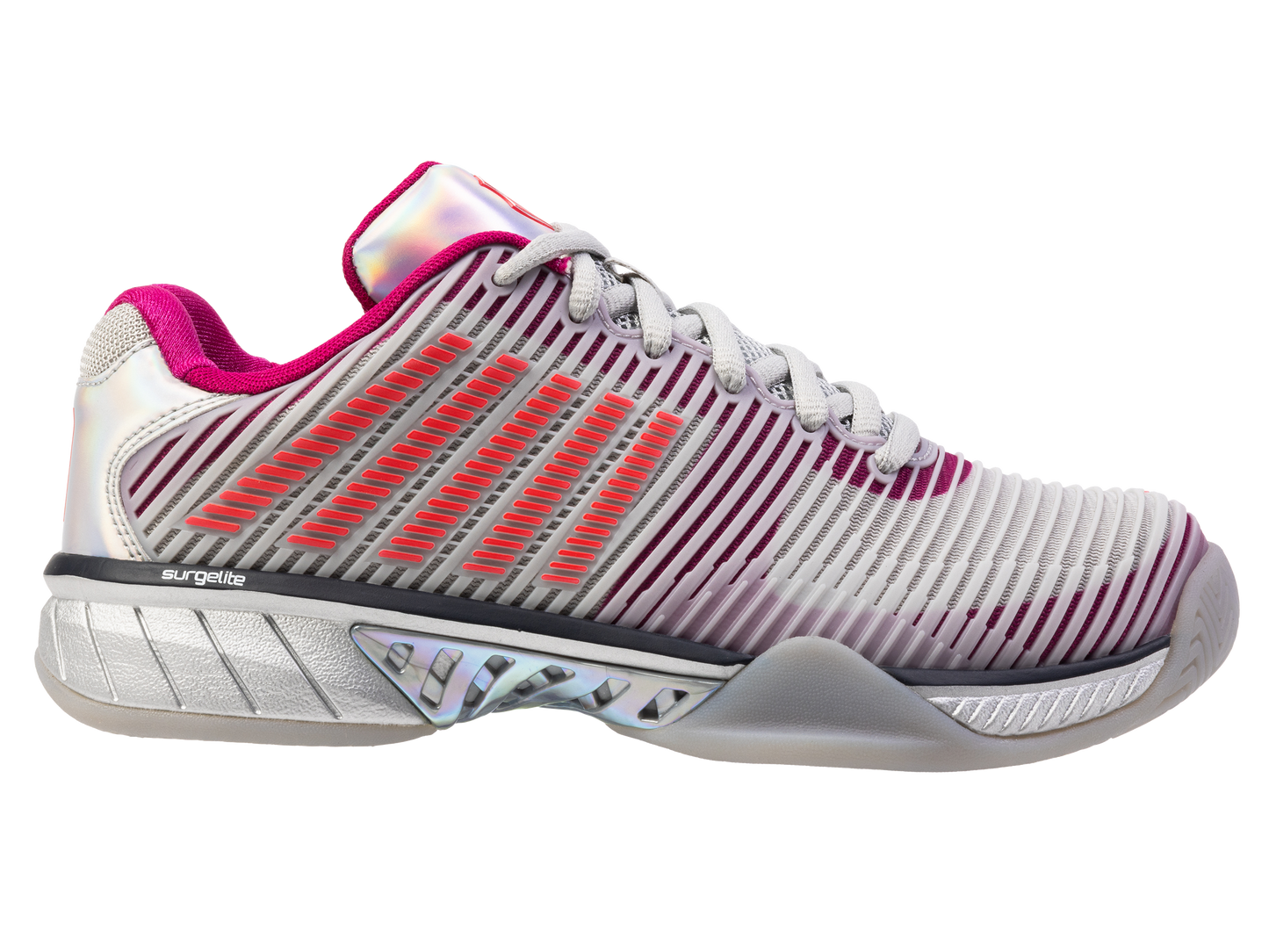 K-Swiss Women's Shoes Hypercourt Express 2  Lucky In Love | Silver/Harbour Mist/Dragon Fruit