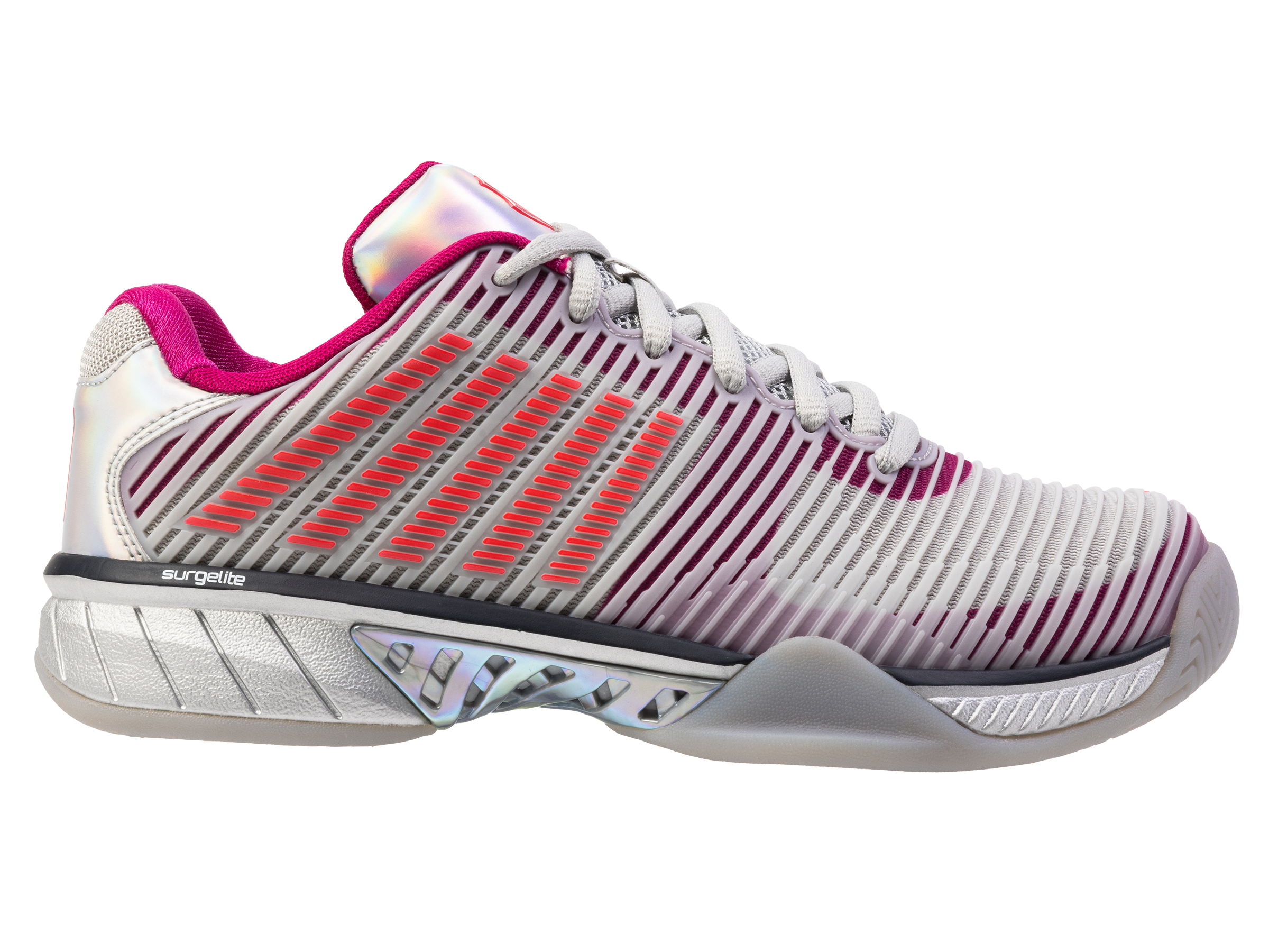 K-Swiss Women's Shoes Hypercourt Express 2  Lucky In Love | Silver/Harbour Mist/Dragon Fruit