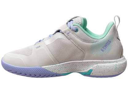 K-Swiss Women's Shoes Ultrashot Team | Nimbus Cloud/Neon Purple/Neon Teal