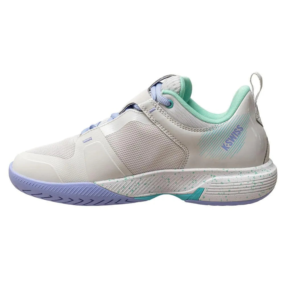 Women's Ultrashot Team Tennis Shoes Nimbus Cloud and Neon Purple