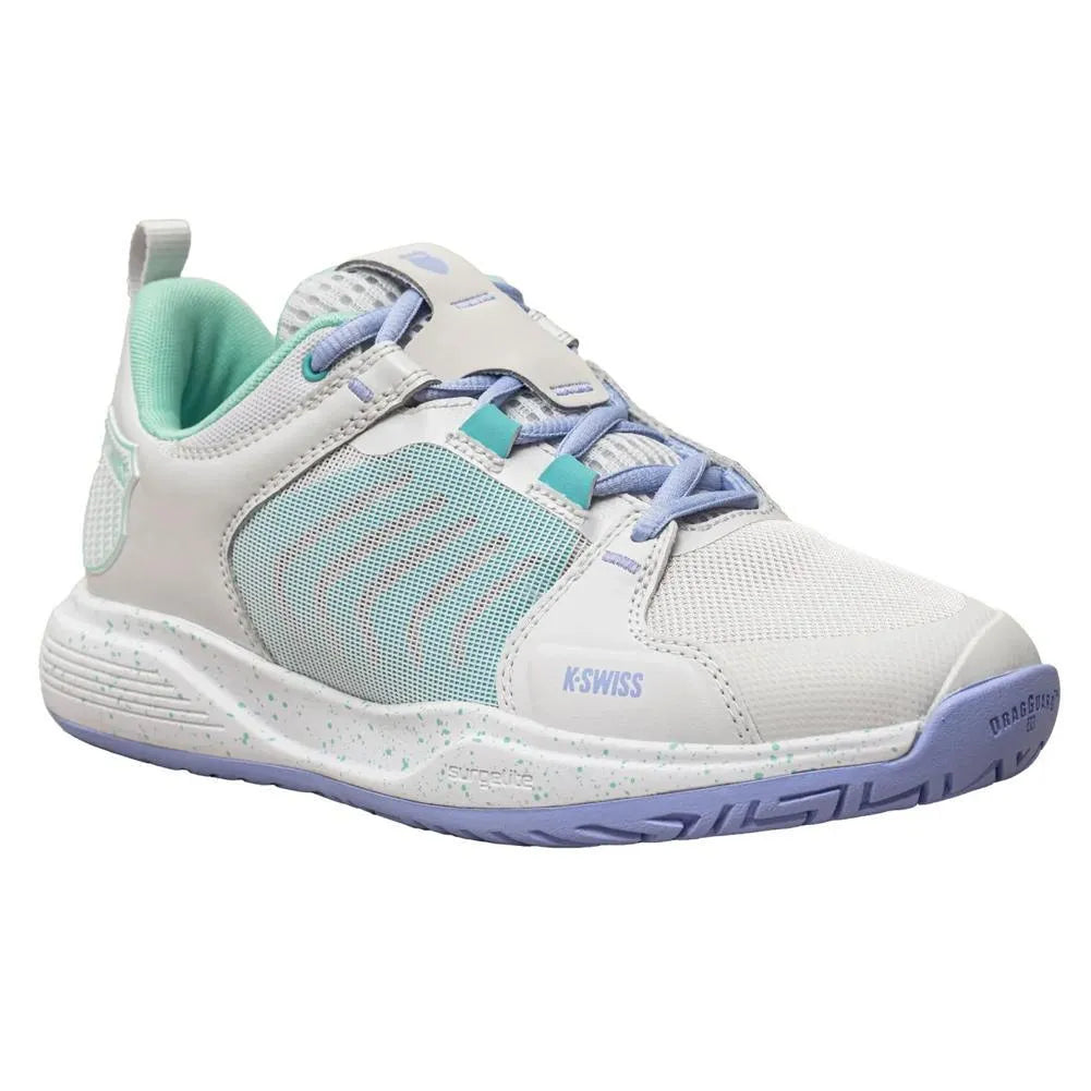 Women's Ultrashot Team Tennis Shoes Nimbus Cloud and Neon Purple