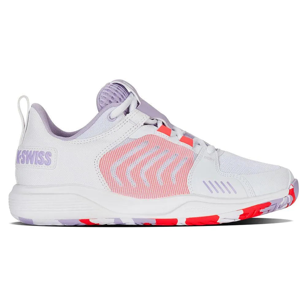 Women's Ultrashot Team Tennis Shoes White and Orchid Petal