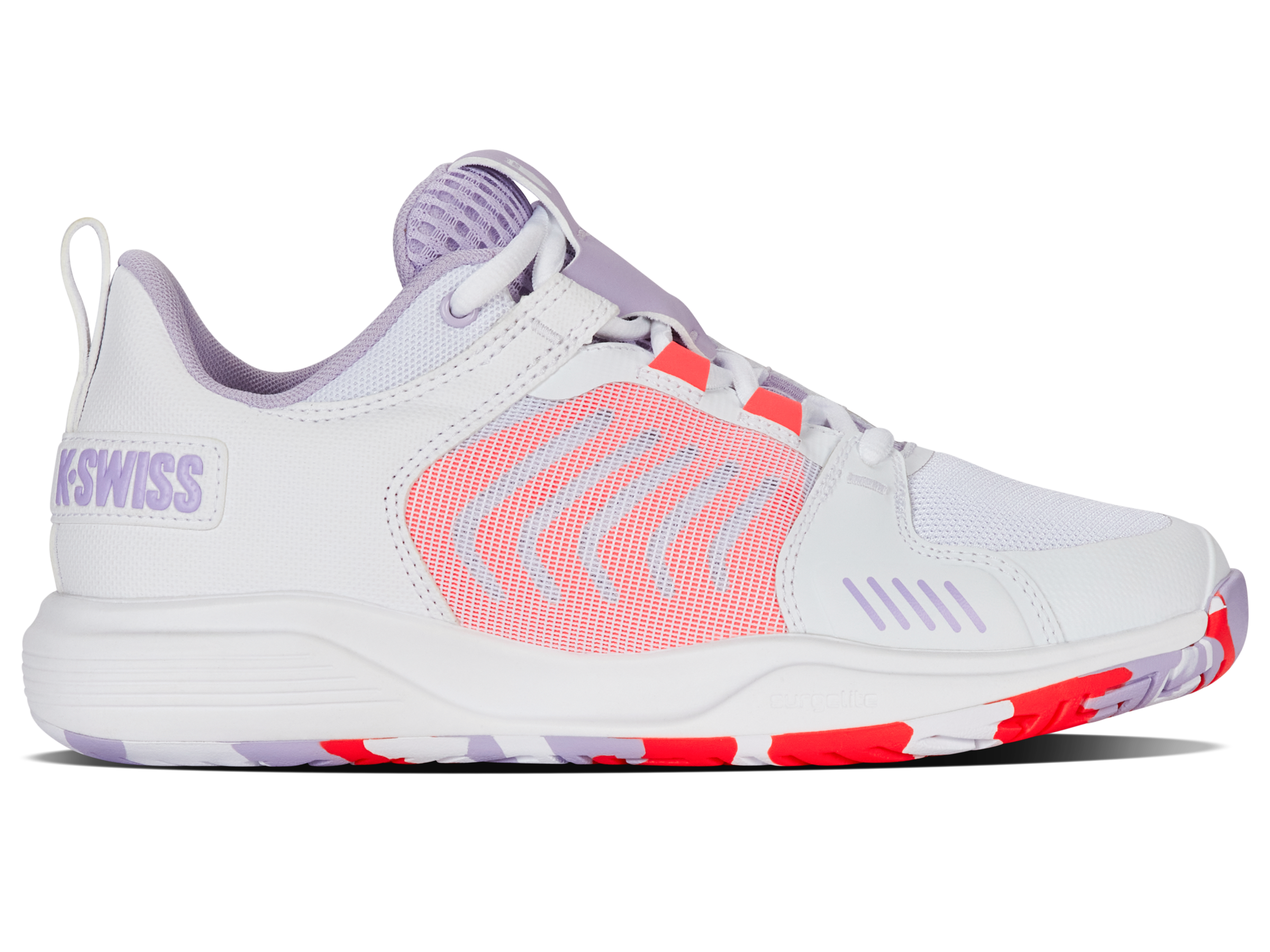 K-Swiss Women's Shoes Ultrashot Team | White/Orchid Petal/Neon Blaze