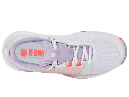 K-Swiss Women's Shoes Ultrashot Team | White/Orchid Petal/Neon Blaze