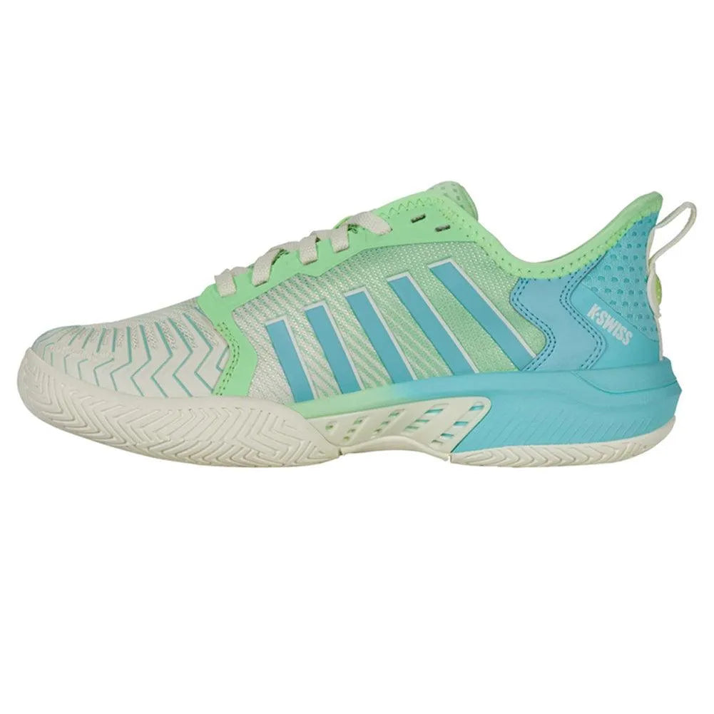Women's Pickleball Supreme Shoes Egret and Patina Green