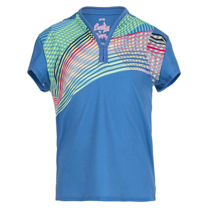 Girls' Count On Me Short Sleeve Tennis Top-Apparel-Lucky In Love-98465-DEFAULT-L-Tennis Express