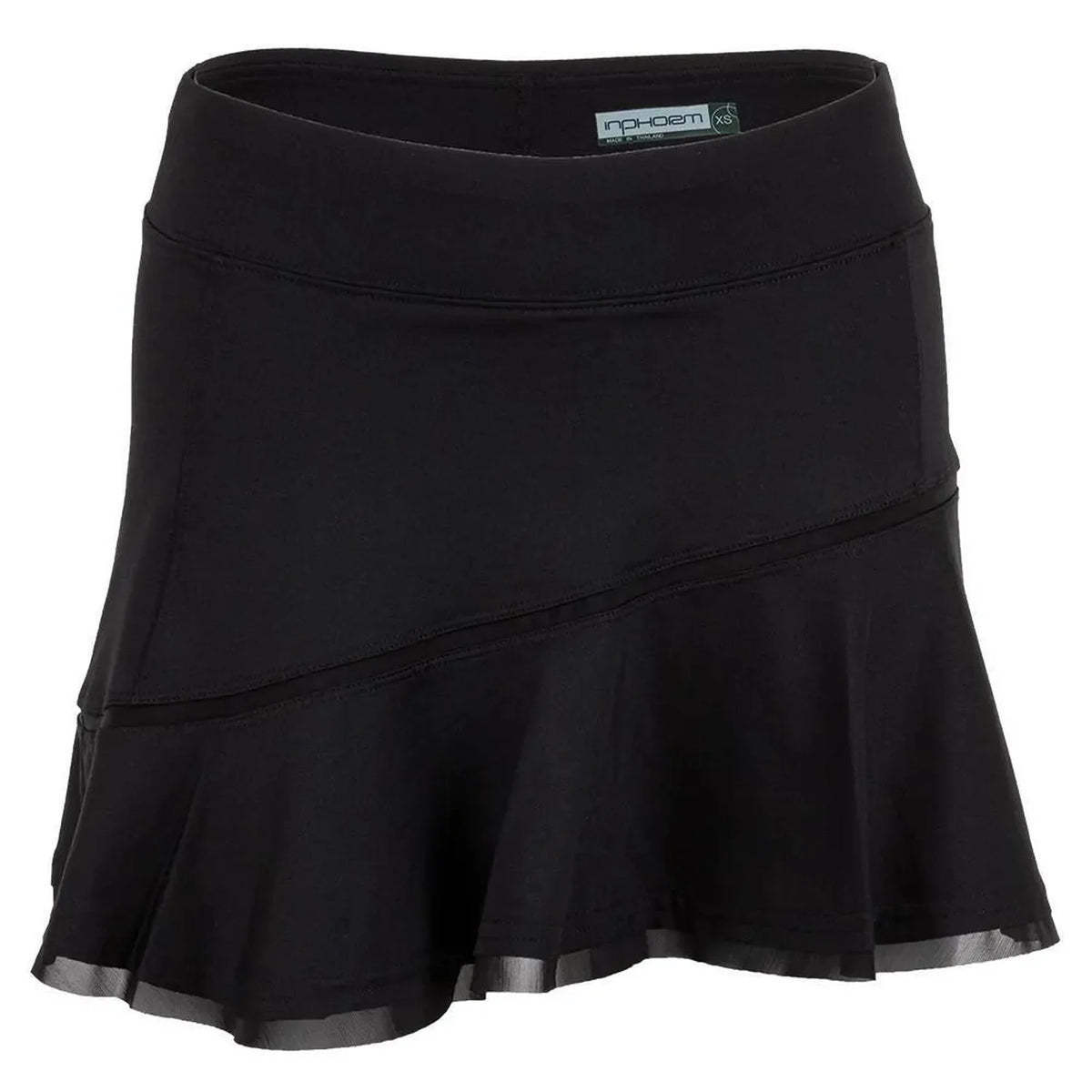 Women's Core Classic 13.5 Inch Flounce Tennis Skort-Apparel-Inphorm-98507-002_BLACK-L-Tennis Express