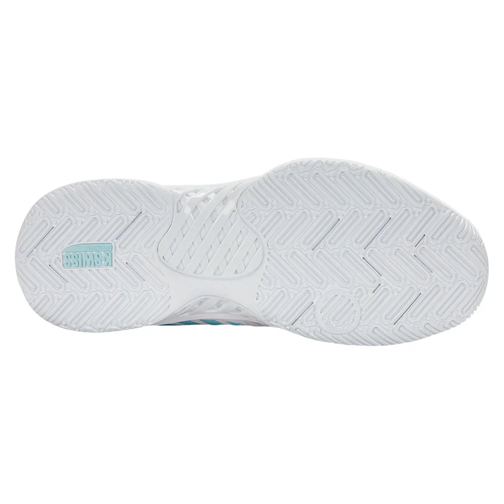Women's Express Light 3 Padel Shoes White and Soft Neon Blue