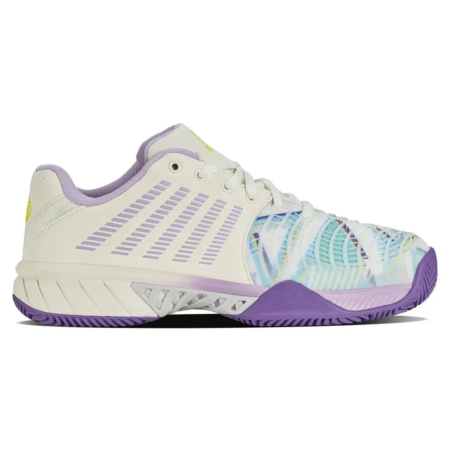 Women's Express Light 3 Padel Shoes Snow White and Purple Heat-Footwear-K-Swiss-98900-182-1-Tennis Express