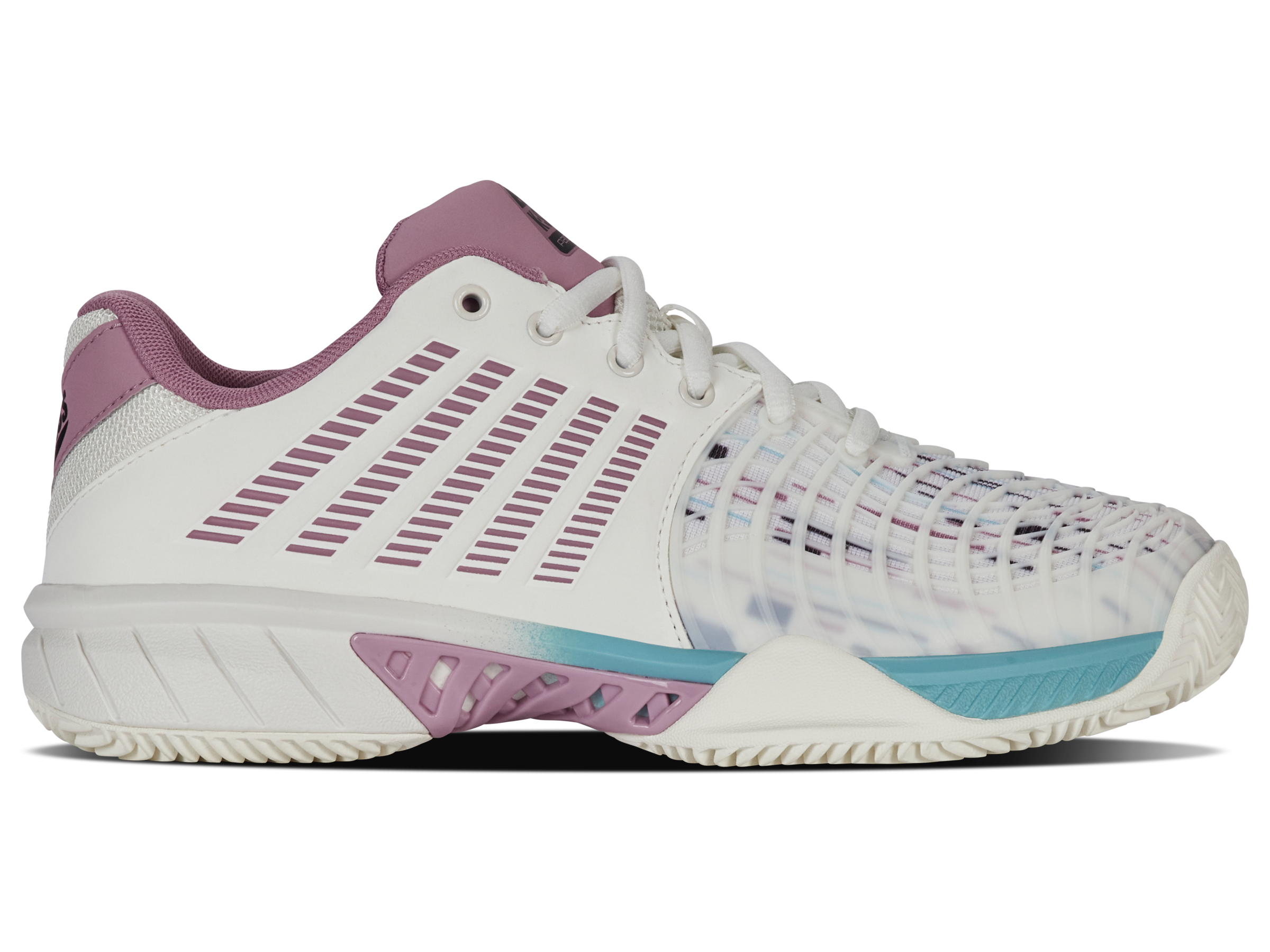 K-Swiss Women's Shoes Express Light 3 Padel | Snow White/Lilas/Pastel Turquoise