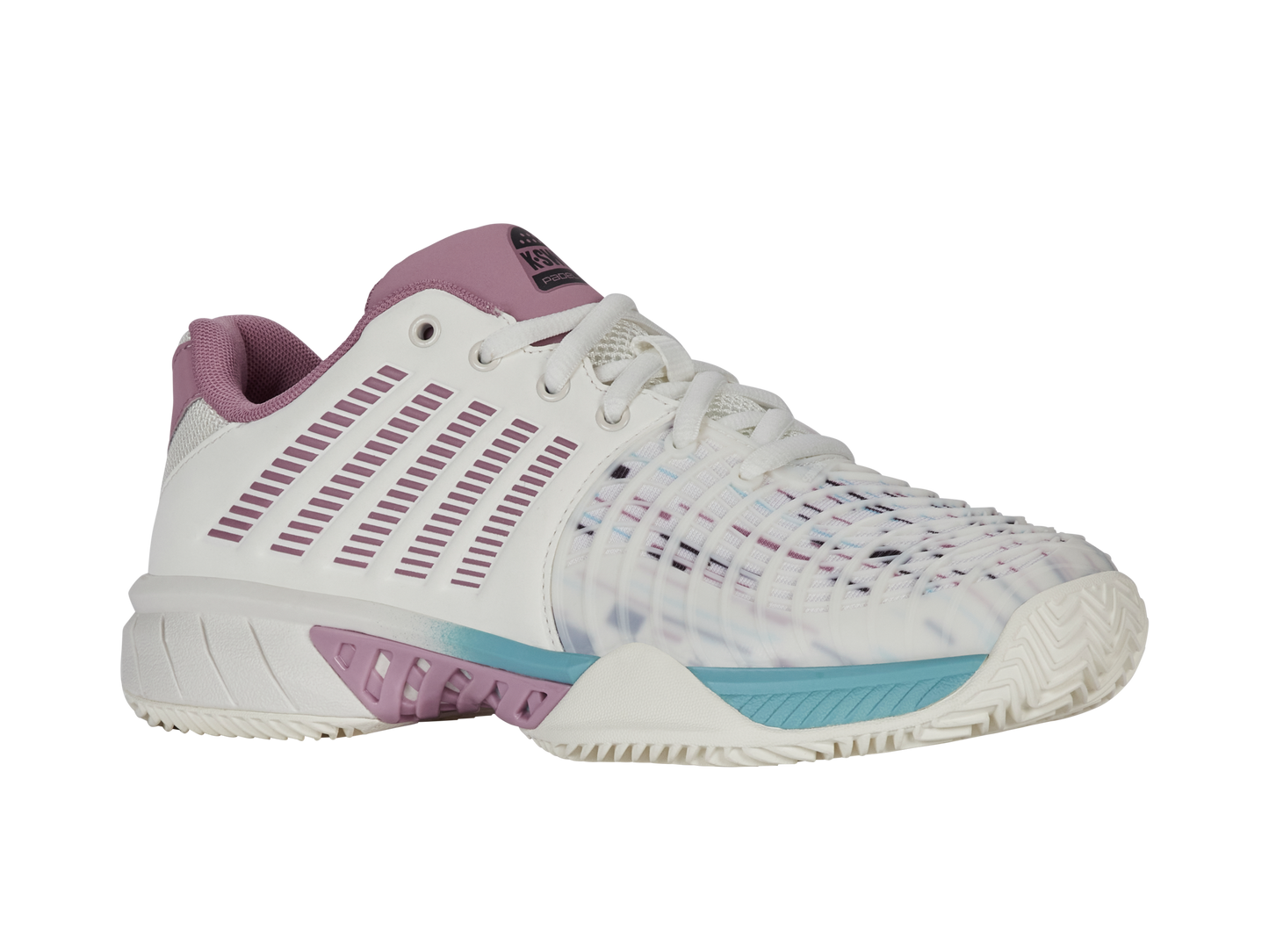 K-Swiss Women's Shoes Express Light 3 Padel | Snow White/Lilas/Pastel Turquoise