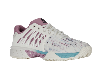 K-Swiss Women's Shoes Express Light 3 Padel | Snow White/Lilas/Pastel Turquoise