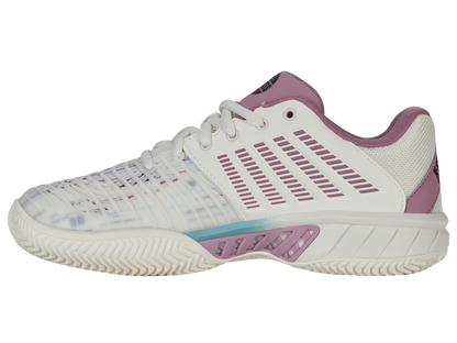 K-Swiss Women's Shoes Express Light 3 Padel | Snow White/Lilas/Pastel Turquoise