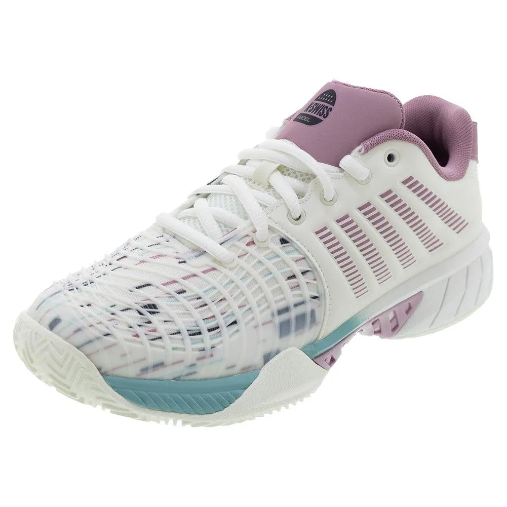 Women's Express Light 3 Padel Shoes Snow White and Lilas-Footwear-K-Swiss-98900-966S25-Tennis Express
