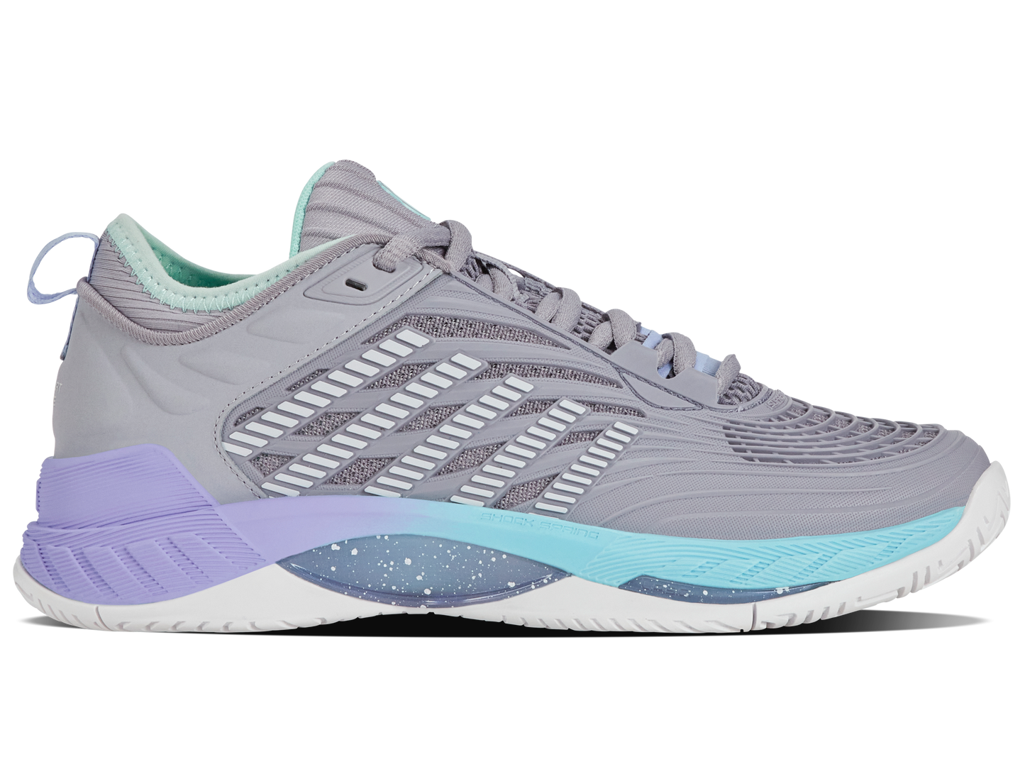K-Swiss Women's Shoes Hypercourt Supreme 2 | Lilac Gray/Nimbus Cloud/Neon Purple