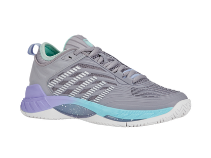 K-Swiss Women's Shoes Hypercourt Supreme 2 | Lilac Gray/Nimbus Cloud/Neon Purple