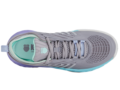 K-Swiss Women's Shoes Hypercourt Supreme 2 | Lilac Gray/Nimbus Cloud/Neon Purple
