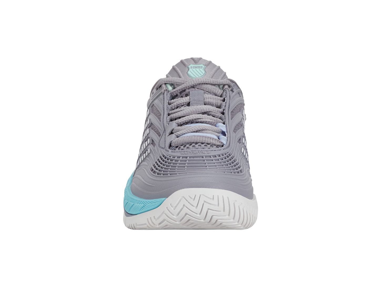 K-Swiss Women's Shoes Hypercourt Supreme 2 | Lilac Gray/Nimbus Cloud/Neon Purple