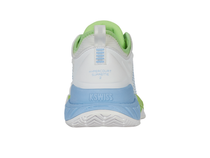 K-Swiss Women's Shoes Hypercourt Supreme 2 | Lucent White/Dutch Canal/Paradise Green