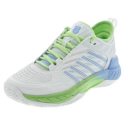 Women's Hypercourt Supreme 2 Tennis Shoes Lucent White and Dutch Canal-Footwear-K-Swiss-99071-134U25copy-Tennis Express