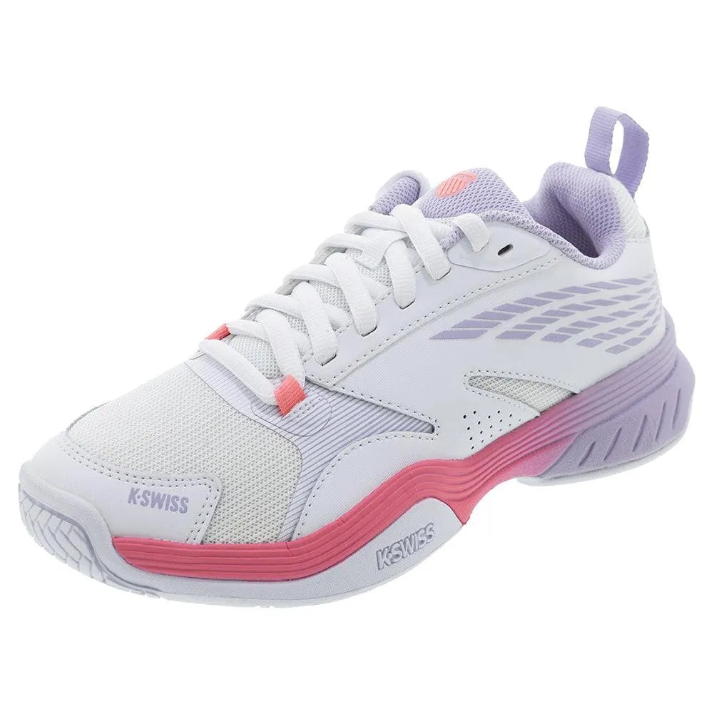 Women's SpeedEx Tennis Shoes White and Orchid Petal-Footwear-K-Swiss-99190-182-M-Tennis Express