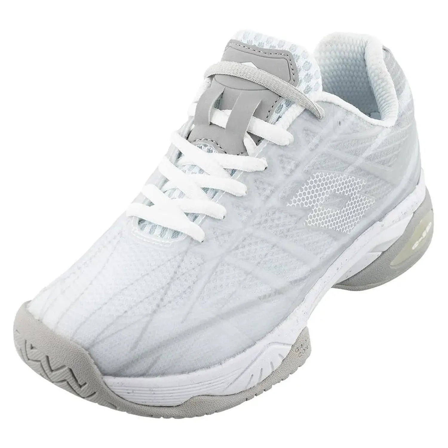 Women's Mirage 300 Speed Tennis Shoes All White and Silver Metal 2-Footwear-Lotto-99235-DEFAULT-L-Tennis Express