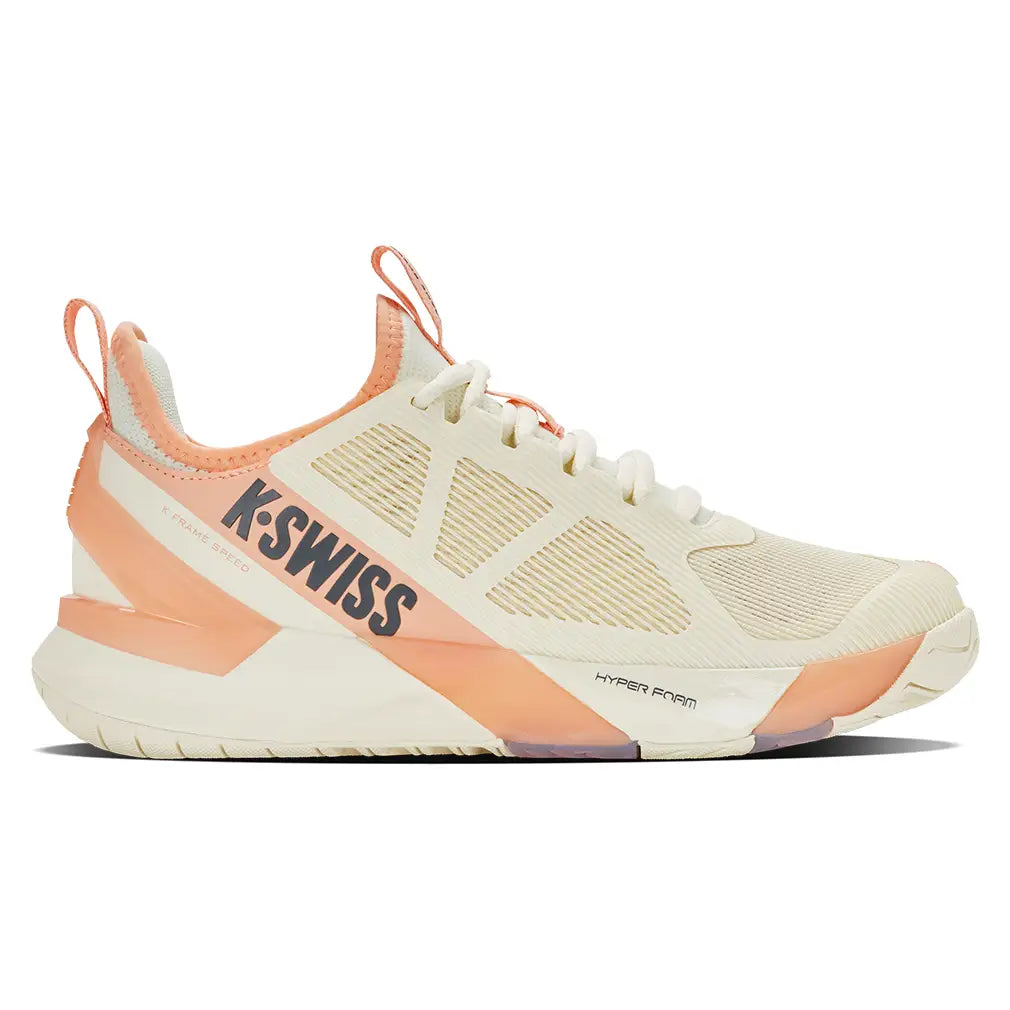 Women's K-Frame Speed Tennis Shoes Egret and Peach Parfait