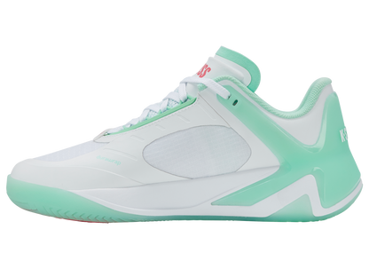 K-Swiss Women's Shoes K-Frame Pickleball | White/Neon Mint/Hot Neon Pink
