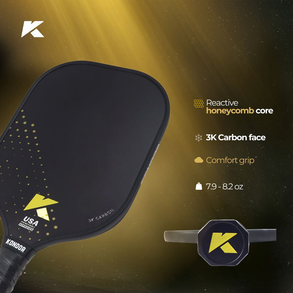 Kondor Pickleball DUNE 3K Carbon Pickleball Paddle