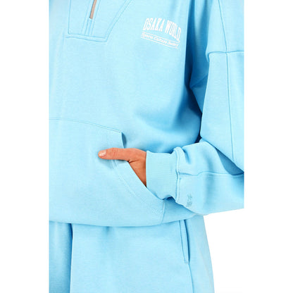 Osaka Women Half Zip Sweater | Blue Topaz