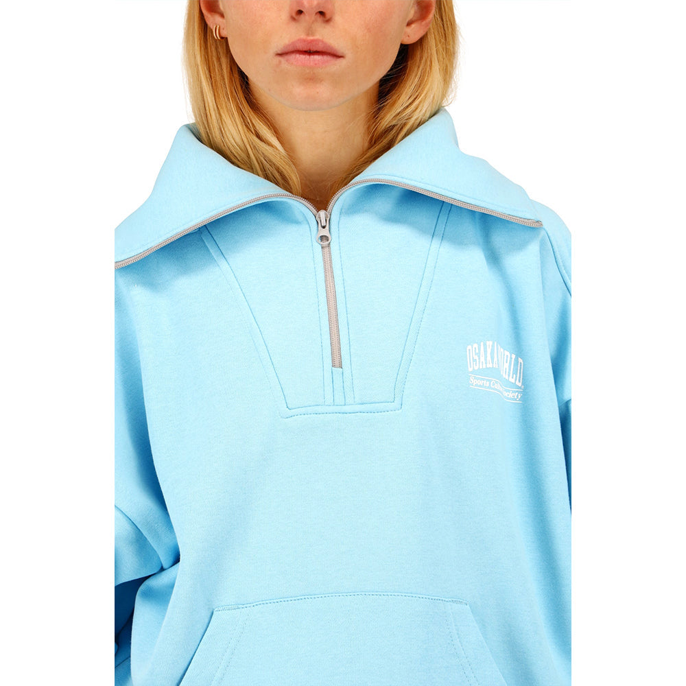 Osaka Women Half Zip Sweater | Blue Topaz